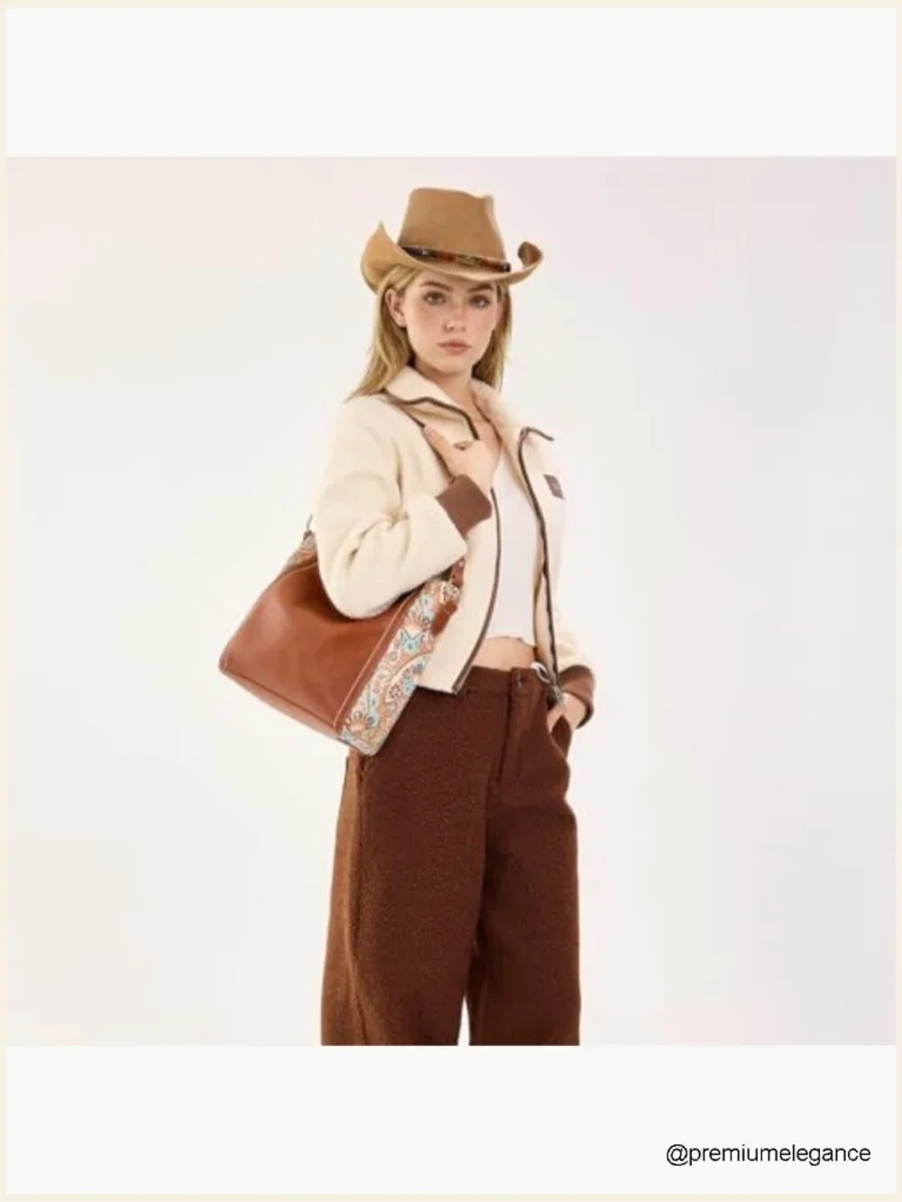 Trendy Vegan Leather Hobo Bag Soft Shoulder Purse Women